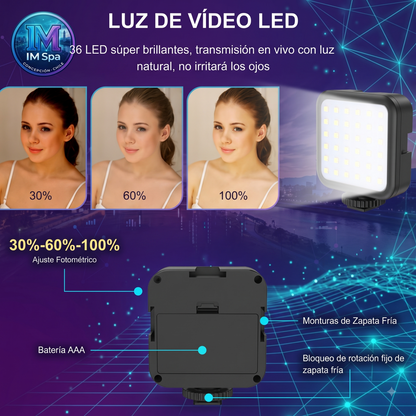TRIPODE DE CELULAR CON LUZ Y MICROFONO®️- Todo lo que Necesitas para Crear tus Contenidos.
