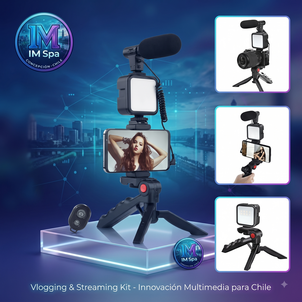 TRIPODE DE CELULAR CON LUZ Y MICROFONO®️- Todo lo que Necesitas para Crear tus Contenidos.